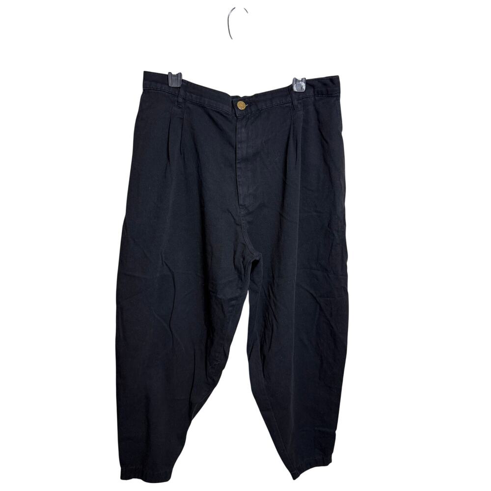 Big Bud Press Basic Black Pleated Trousers Size XL 100% Cotton